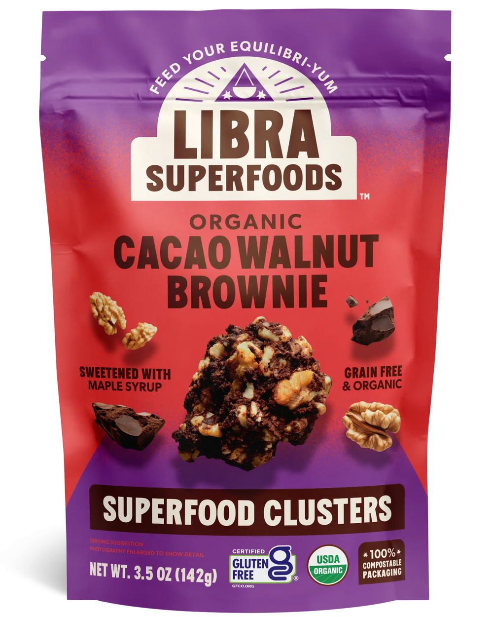 Organic Cacao Walnut Brownie